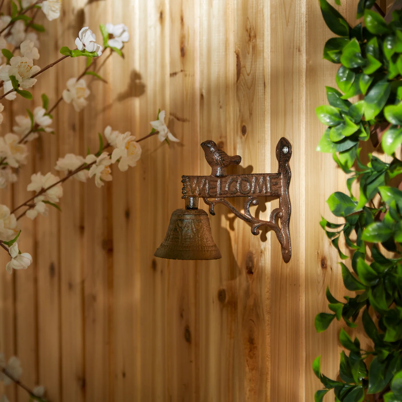 LIMITED - WELCOME CAST IRON BIRD AND BELL
