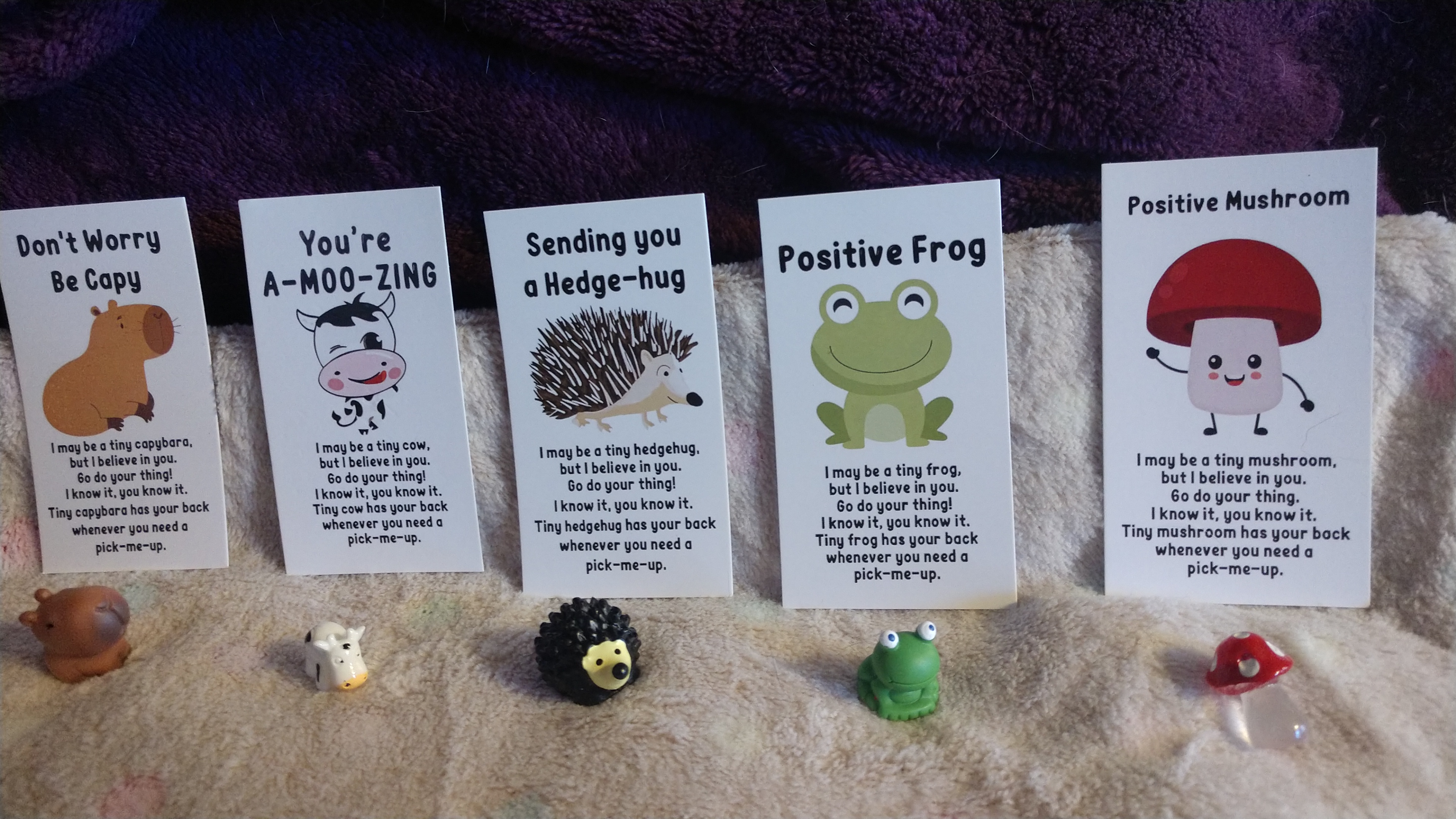 HUG CARD, Mini-lovable pets, set of 5