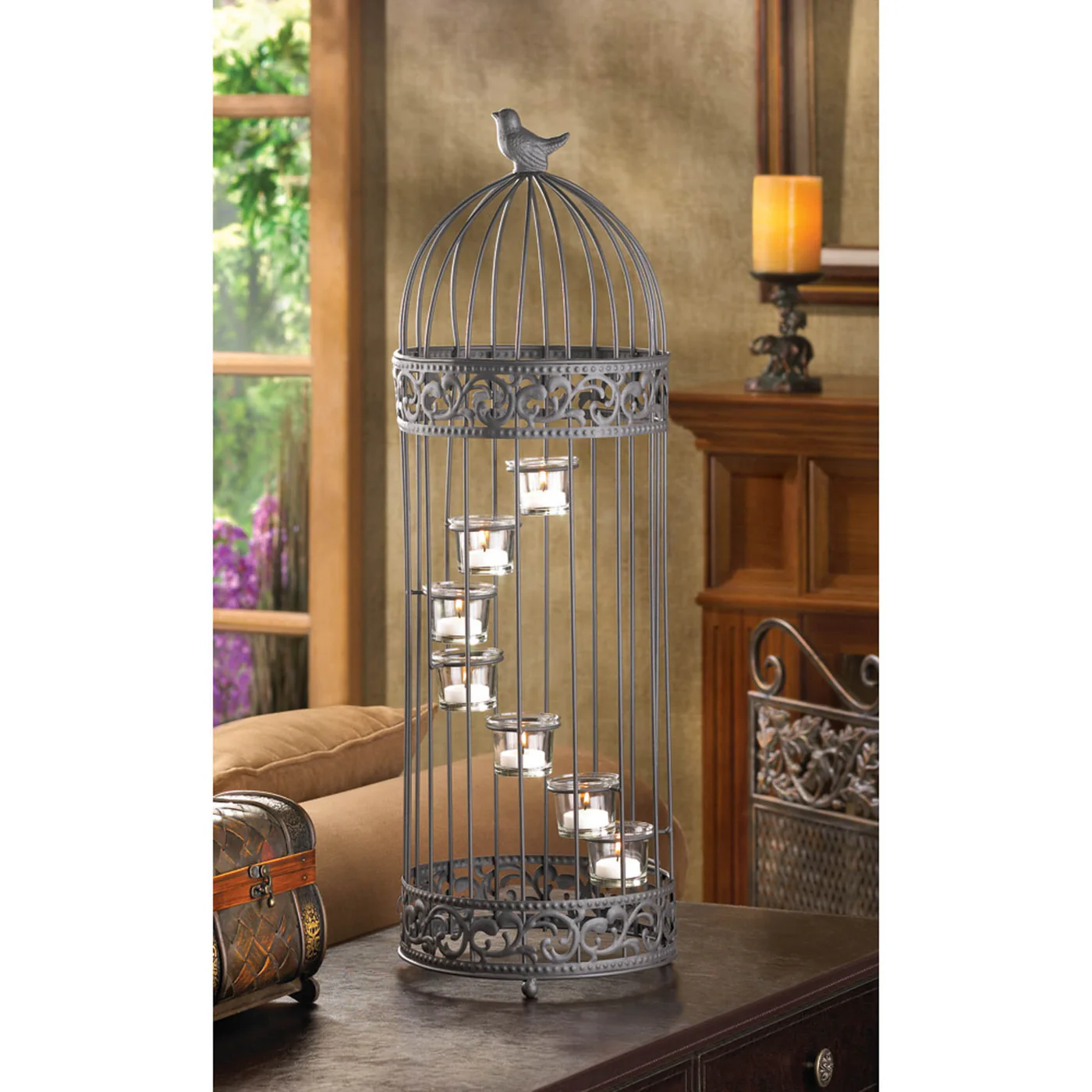 BIRDCAGE STAIRCASE CANDLE HOLDER STAND
